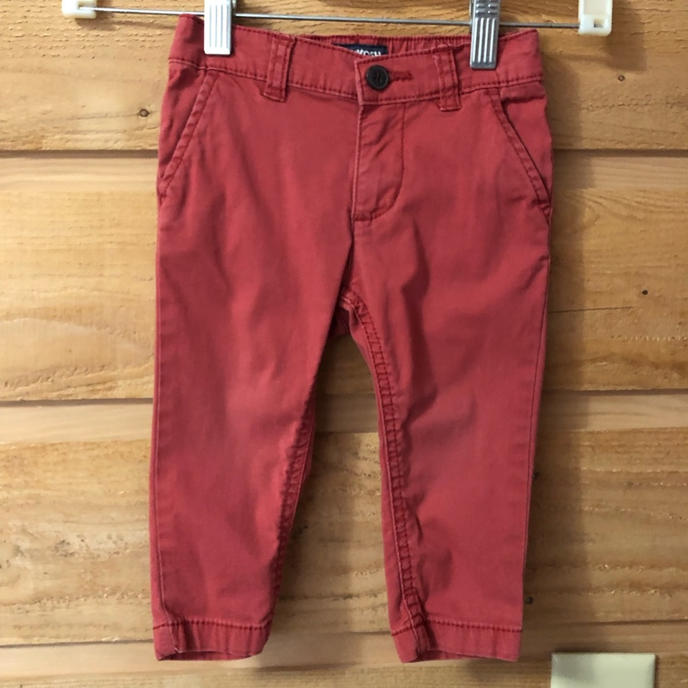 9/12 months salmon colored twill dress pants Osh Kosh